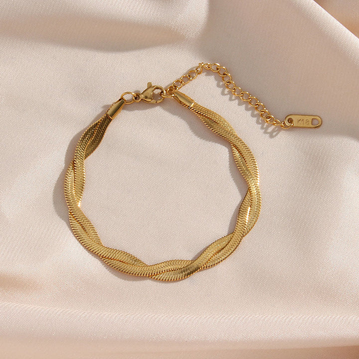 Madiorelle | Skręcana Bransoletka 18K Złoto