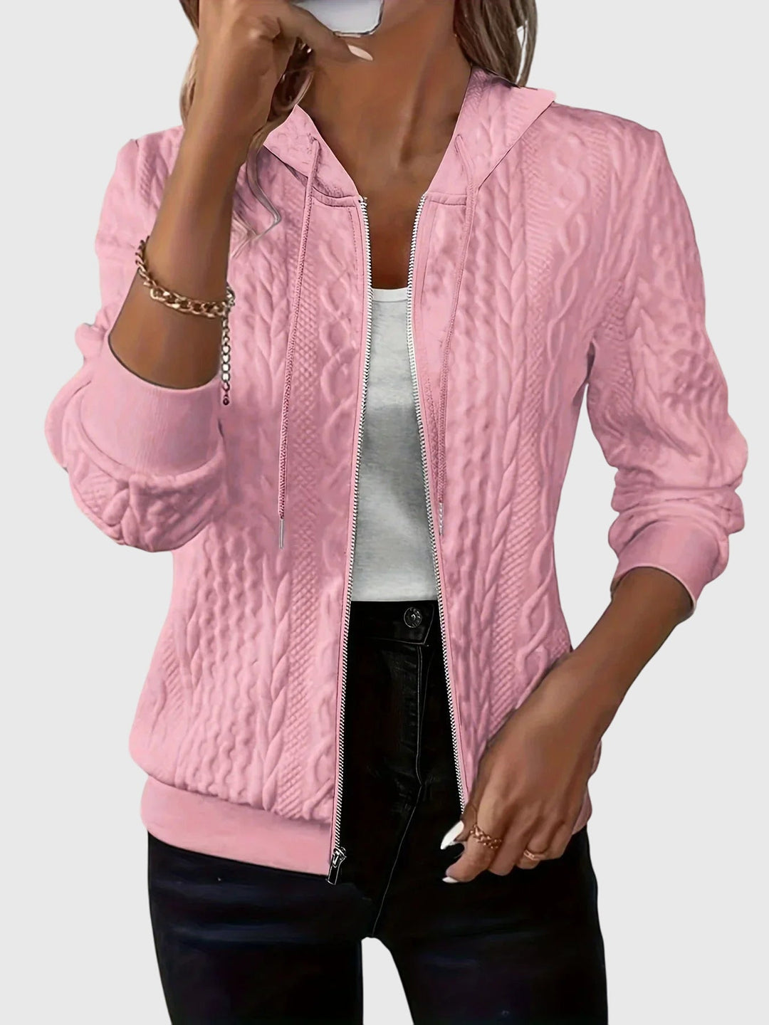 Lena™ - Bluza z dekoltem na zamek