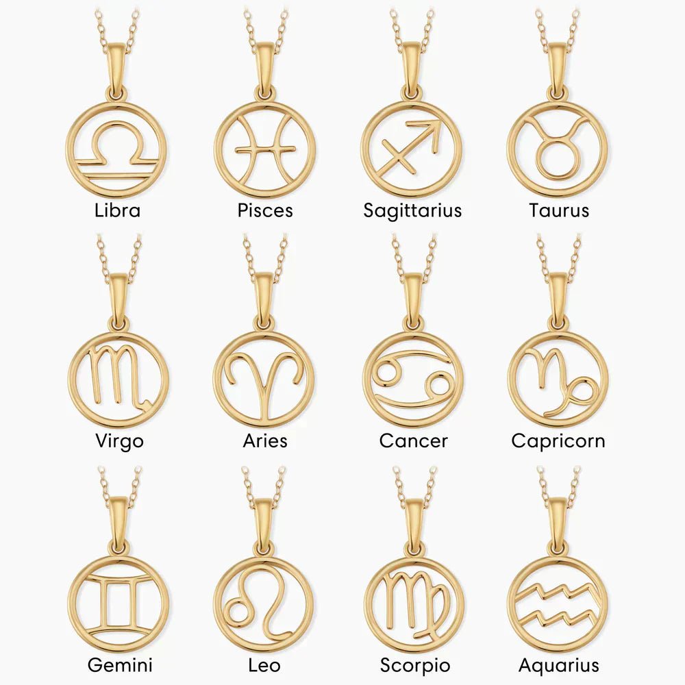 Rozalieta | Naszyjnik z Znakiem Zodiaku 18k Złoto