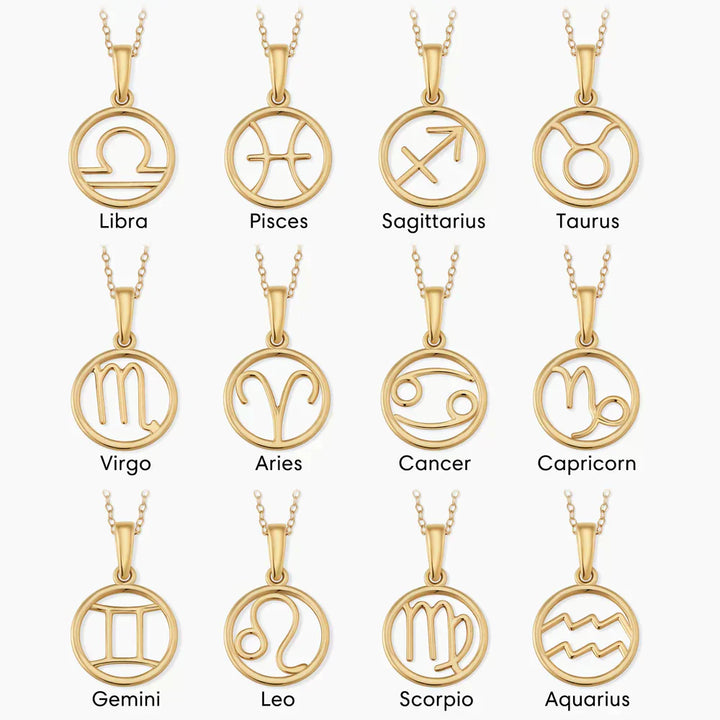 Rozalieta | Naszyjnik z Znakiem Zodiaku 18k Złoto