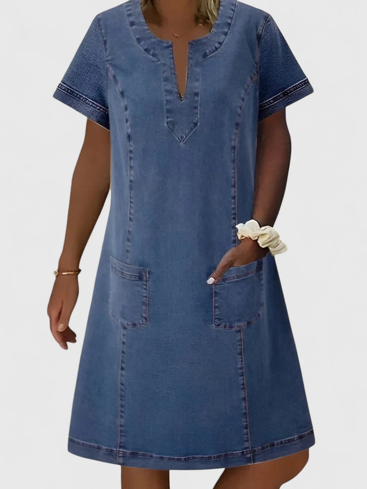 Krystyna | Elegancka Sukienka Denim