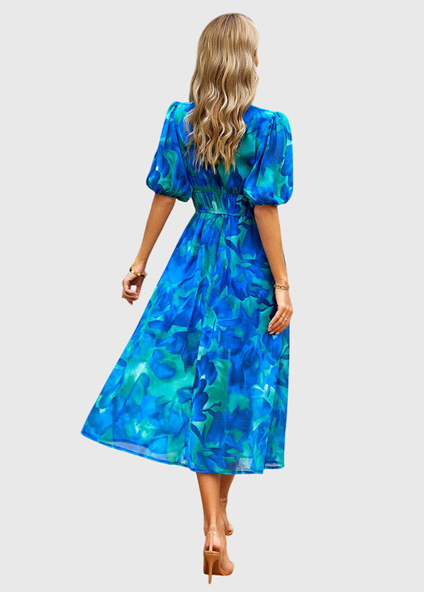 Merlina™ | Modelująca Kwiatowa Sukienka Midi