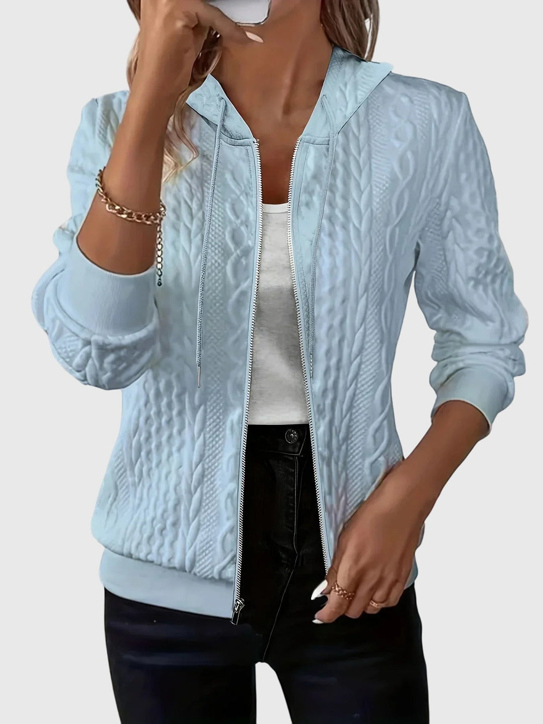 Lena™ - Bluza z dekoltem na zamek