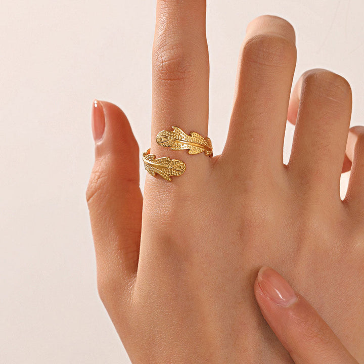 Janirelle | Pierścionek koralowy 18K Złoty