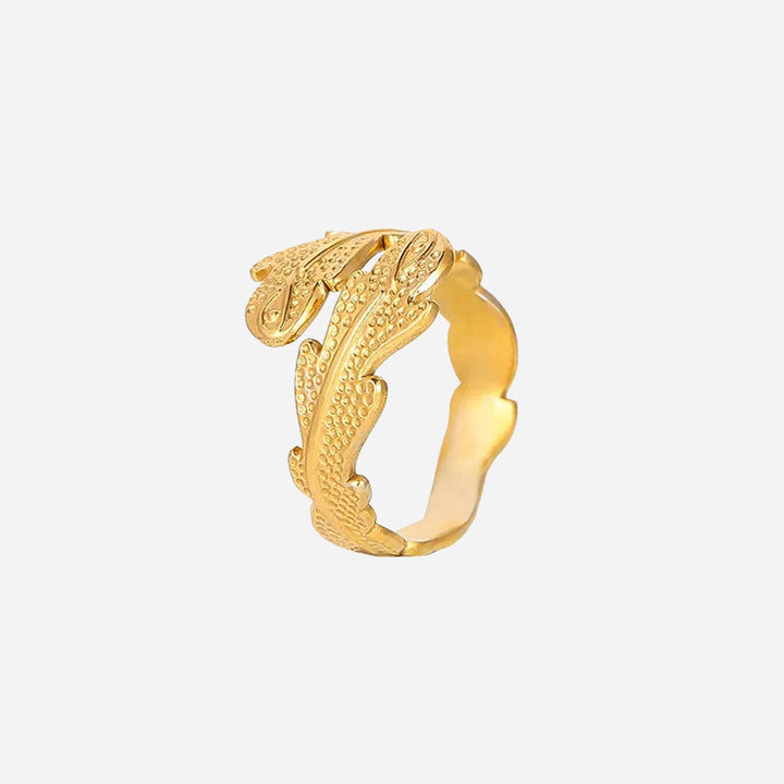Janirelle | Pierścionek koralowy 18K Złoty