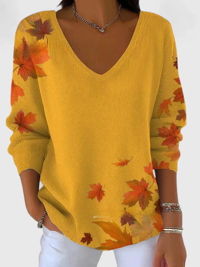 Sera™ | Wielki Sweter z Dekoltem w Serek