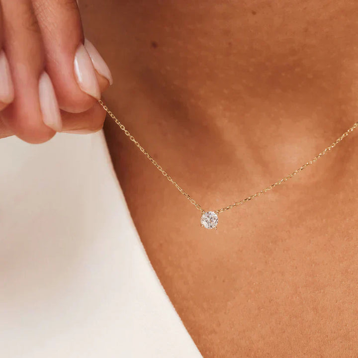 Isawienna | Naszyjnik z moissanitem 14k Złoto